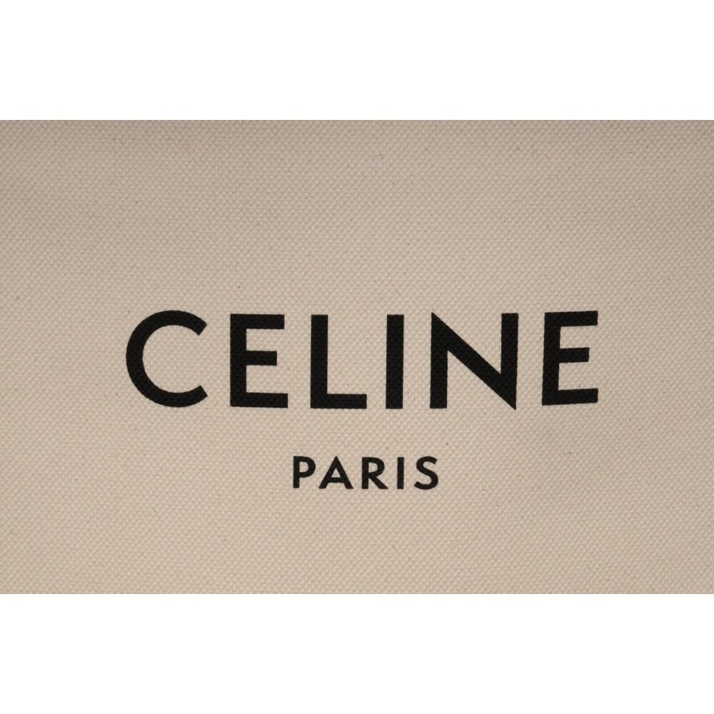 Celine Womens Vertical Cabas Logo Tote Bag Brown Beige Leather Large Travel Bag - Picture 3 of 16